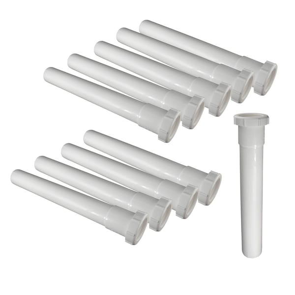 Keeney Mfg 1.5-in x 12-in Plastic Slip Joint Extension Tube, Contractor 10-Pack 40-12WRUK-10 - main
